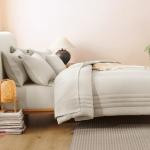 CozyLux Queen Comforter Set - 7 Pieces Bed in a Bag Beige Comforters Queen Size Bed Set, Soft Bedding Set with All Seasons Comforter, Sheets, Pillowcases & Shams