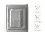 Lanest Housing Silk Satin Sheets, King Size Satin Bed Sheet Set with Deep Pockets, Cooling Soft and Hypoallergenic Satin Sheets King - Light Gray