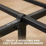 Sweetcrispy Twin Size Metal Platform Bed Frame - Mattress Foundation with Headboard and and Footboard, No Box Spring Needed with 700LBS Sturdy Wooden Slats Support, Noise Free, Easy Assembly