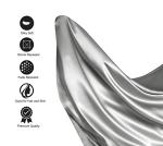 Lanest Housing Silk Satin Sheets, King Size Satin Bed Sheet Set with Deep Pockets, Cooling Soft and Hypoallergenic Satin Sheets King - Light Gray