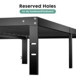 Sweetcrispy Queen Bed Frame - Heavy Duty Metal Platform Bed Frames Queen Size with Storage Space Under Frame, No Box Spring Needed, 14 Inches, Sturdy Steel Slat Support