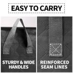 SpralSail Clothes Storage Bags, Closet Organizers and Storage Containers for Clothes, Bedding & Blankets, Foldable Bedroom Organization Solution with Window, Handles & Zippers - 4 Pack, Black