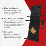 TacMed Solutions Phantom Litter with High Quality Nylon carrier with MOLLE Storage Bag, Ultra-Light, High-Strength Casualty Stretcher, 8 Handles, 450 LB Capacity, Compact Evacuation Platform for Medical Operators