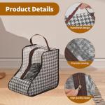 giteo bedding 3 Pack Portable Boots Storage Bags, Waterproof and Dustproof Shoe Protector Bag for Travel,Transparent Boot Cover Organizer with Handles for Men and Women (Short Style)
