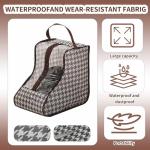 giteo bedding 3 Pack Portable Boots Storage Bags, Waterproof and Dustproof Shoe Protector Bag for Travel,Transparent Boot Cover Organizer with Handles for Men and Women (Short Style)