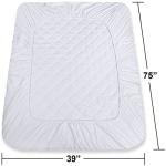 Utopia Bedding Quilted Fitted Mattress Pad, Twin Size, Elastic Fitted Mattress Topper Protector and Cover Stretches up to 16 Inches Deep, Machine Washable (White)
