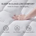 1100GSM Mattress Pad Pillow Top Mattress Cover Mattress Protector Cotton Top Deep Pocket Fitted Cover Soft Supportive (White, Queen)