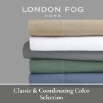 LONDON FOG Garment Washed Solid Sheet Set Grey Microfiber 4-Piece Full Sheet Set, Solid Themed, Deep Pocket, Adult and Teen, Oeko-TEX Certified