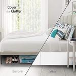 1000 Series College Dorm Room Bedskirts Twin XL Extra Long Ruffled with Split Corner Elegant Design Premium Brushed Microfiber Tailored Drop Easy Care Wrinkle Free - Twin-XL - 40" Drop, White