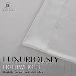 Danjor Linens Twin Bunk Bed Sheets w/ 2 Pillowcases, Lightweight Brushed Microfiber Deep Pockets, 4 Piece Fitted Bedding Sets, Light Gray