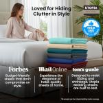 Utopia Bedding King Bed Skirt - Soft Quadruple Pleated Ruffle - Easy Fit with 16 Inch Tailored Drop - Hotel Quality, Shrinkage and Fade Resistant (King, White)