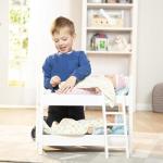 Melissa & Doug Mine to Love Wooden Play Bunk Bed for Dolls up to 18 inches-Stuffed Animals - White (2 Beds, 17.4”H x 9.1”W x 20.7”L Assembled and Stacked)