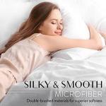 Danjor Linens Twin Bunk Bed Sheets w/ 2 Pillowcases, Lightweight Brushed Microfiber Deep Pockets, 4 Piece Fitted Bedding Sets, Light Gray