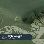 Wake In Cloud - Dinosaur Toddler Bedding Set for Boys, Colorful Dino Prehistoric Fossil, 4 Pieces Soft Crib Bed Set Including Comforter, Sheets and Pillowcase, Army Green