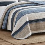 Nautica - Queen Quilt Set, Reversible Bedding with Matching Shams, Striped Bed Set, Medium Weight for Year Round Use, Oeko-Tex Certified (Ridgeport Denim)