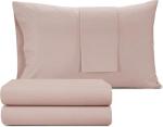 IZOD 100% Egyptian Cotton Sheets Set King Size, Cotton Percale Crisp Sheet Set 4Pc, Lightweight & Deep Pocket fits Upto 17", Long-Staple Soft Combed, Hotel Style Luxury Bedding Sheet - Blush Rose
