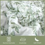 WONGS BDEEING Quilt Queen Size, Sage Green Quilt Bedding Set with 2 Pillowcases, Botanical Quilt for Queen Bed, Soft Microfiber Lightweight Coverlet Bedspread for All Season (96"×90", 3 Pieces)