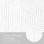 Davulos King Quilt Bedding Set,White Ultrasonic King/Cal King Quilt Set Reversible Microfiber Bedspread,Lightweight Soft Modern Geometric Coverlet Set for All Seasons(1 Quilt,2 Pillow Shams)