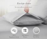 California Design Den Luxury King Size Pillowcase Egyptian Cotton Set of 2, Sateen Weave, Soft, Breathable & Cooling Light Grey Pillow Cases Set of 2 to fit King Size Pillows