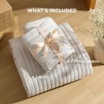 Bedsure Quilts Queen Size - Queen Quilt Bedding Set Bedspread Coverlet Comforter, Lightweight Corduroy Pattern Bedspread, 3-Piece Set with 90"x96" Coverlet & 2 Pillow Shams, All-Season Soft Microfiber