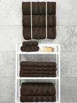 American Soft Linen Luxury 4 Piece Bath Towel Set, 600 GSM 100% Cotton Turkish Bath Towels for Bathroom, 27x54 in Extra Large Bathroom Shower Towels, Brown