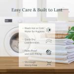 California Design Den Luxury King Size Pillowcase Egyptian Cotton Set of 2, Sateen Weave, Soft, Breathable & Cooling Light Grey Pillow Cases Set of 2 to fit King Size Pillows