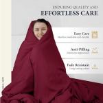 Ashton Sheets 100% Egyptian Cotton Sheets King Size - 1200 Thread Count King Size Sheets Set Egyptian Cotton, 4 PC Luxury Bedsheet (Burgundy), Soft, Cooling, 17" Deep Pocket Sateen Weave Bedsheet Set