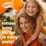 Savvi - 50 Dungeons & Dragons Temporary Tattoos: Skin-Safe Ink, Great for Birthday Parties and Game Nights, Boys and Girls Ages 4-12+, Made in the USA [6 sheets, 50 count]