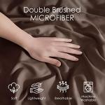 Hearth & Harbor Chocolate Brown Duvet Cover Queen Size - 3 Piece Queen Duvet Cover Set, Soft Double Brushed Queen Size Duvet Covers with Button Closure, 1 Duvet Cover 90x90 inches and 2 Pillow Shams