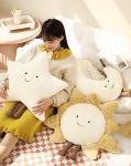 Moon Star Sun Pillow Sofa Cushion | Decorative Lumbar Support Pillow | Soft Plush Decorative Pillow (15inches, Star)