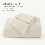 Bedsure Silky Cooling Duvet Cover King Size - Lightweight 100% Rayon Derived from Bamboo Comforter Cover Set for Hot Sleepers, Breathable & Moisture-Wicking Bedding Set, Light Beige