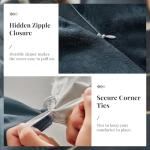 WARMDERN Dark Grey Flannel Velvet Duvet Cover King Size Duvet Cover Bedding Sets, 3pcs Ultra Soft Luxury Textured Modern Crystal Velvet Duvet Covers with Zipper Closure(Dark Grey, King)