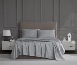 Linen Closet Luxury Cotton 1200 Thread Count Hotel Luxury 4-Piece Sheet Set, Queen, Light Gray
