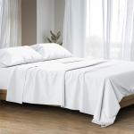 Ashton Sheets 100% Egyptian Cotton Sheets King Size - 4 PC 1500 High Thread Count Sheets King White, Silky Soft, Cooling, Sateen Weave, Luxury Hotel Collection Bedding, 17" Deep Pocket Bedsheet