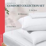 Ashton Sheets 100% Egyptian Cotton Sheets King Size - 4 PC 1500 High Thread Count Sheets King White, Silky Soft, Cooling, Sateen Weave, Luxury Hotel Collection Bedding, 17" Deep Pocket Bedsheet