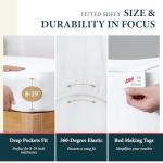 Ashton Sheets 100% Egyptian Cotton Sheets King Size - 4 PC 1500 High Thread Count Sheets King White, Silky Soft, Cooling, Sateen Weave, Luxury Hotel Collection Bedding, 17" Deep Pocket Bedsheet