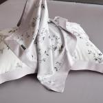 VM VOUGEMARKET Lilac Flower Duvet Cover Queen Silk-Like Smooth & Cool Eucalyptus Lyocell Duvet Cover with 2 Pillow Shams,Moisture Wicking Cooling Bedding Set for Summer-Queen,Purplish Grey