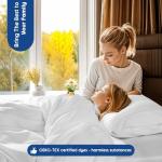 SONORO KATE 100% Egyptian Cotton Duvet Cover Queen Size, 1000 Thread Count Sateen Duvet Cover, Soft, Breathable Cotton Comforter Cover with Hidden Zipper Closure - 3 PC (White,Queen)