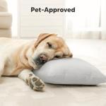 KeaBabies Toddler Pillow with Pillowcase, Jumbo 14X20 - Soft Organic Cotton Toddler Pillows for Sleeping - Machine Washable - Perfect for Travel, Toddler Bed Set (French Gray)