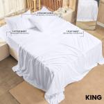 Utopia Bedding King Sheet Set – 4 Piece Bed Sheets for King Size Bed, Soft and Breathable Microfiber, Includes 1 Fitted Sheet, 1 Flat Sheet and 2 Pillowcases (White)