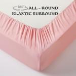 KKJIAF 3 Piece Toddler Sheet Set Microfiber, Includes a Flat Sheet, a Fitted Sheet and a Ruffle Pillowcase, Light Pink