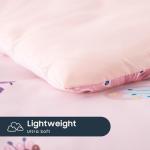 Wake In Cloud - Butterfly Toddler Bedding Set for Girls, Cute Colorful Butterfly with Floral Flowers, 4 Pieces Soft Crib Bed Set Including Comforter, Sheets and Pillowcase, Pink