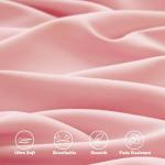 KKJIAF 3 Piece Toddler Sheet Set Microfiber, Includes a Flat Sheet, a Fitted Sheet and a Ruffle Pillowcase, Light Pink