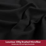 LONAVA Queen Size Sheet Set - 6 Piece Hotel Luxury Wrinkle-Free Microfiber Sheet, Oeko-TEX Certified, Breathable & Elastic, 16" Deep Pockets, Very Black