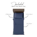Northwest Ashford Home Essentials Bedding, 3 Piece Twin Size Sheet Set, Estate Blue