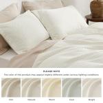 Bedsure Luxury Waffle Duvet Cover Queen Size - Textured Duvet Cover Set, Soft, Breathable Bedding Set (90"x90") with 2 Pillow Shams for All Season, Irovy White, Comforter Not Included