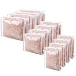 Sotiff 12 Pcs Clear Vinyl Storage Bag with Zipper 3 Sizes Durable Zippered Sweater Storage Bags Large Capacity Clothes Organizer Avoid Dust Dirt for Clothing Bedding Blankets Comforters Organize