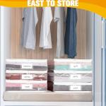 Plastic Storage Bags with Easy-Glide Zipper, Pack of 6, Durable Clear Vinyl Zippered Storage Bags for Clothes Sweaters Comforters Blankets Sheets Bedding (15.7 x 13.8 x 3.9 Inch)