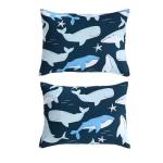 Nautica Kids - Kids Comforter Set, Super Soft Toddler Bedding with Matching Shams & Throw Pillow, Kids Home Decor, Ideal Boy Room Essentials (Finnian Whales Navy, Twin)