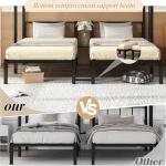 Bellemave Triple Bunk Bed for Kids, Detachable Twin Over Twin Over Twin Metal Bunk Bed with Guardrails, Ladder & Storage, Converts to 3 Separate Twin Beds, Easy to Assemble (3 Bunk Beds for Kids)